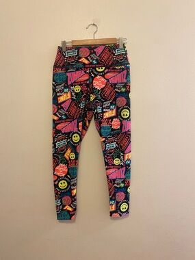 Zumba Fitness Black Multicolor Graphic Leggings